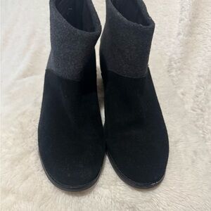 Toms Black and Gray Ankle Booties